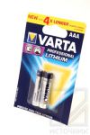 Батарейки AAA - МИЗИНЧИКОВЫЕ 1.5V Литиевые морозостойкие батарейки VARTA FR03 PROFESSIONAL LITHIUM 2 штуки на блистере