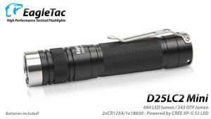 Eagletac D25 LC2. Светодиод XP-G S2 343 ANSI люмен. Практичный карманный фонарь купить  в Москве 