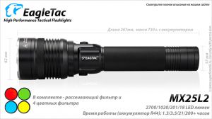 EagleTac MX25L2 SBT-70 ANSI 1180 ― Фонари  для профессионалов